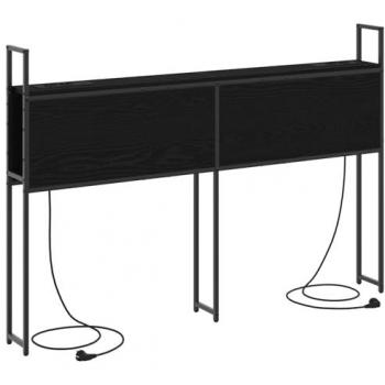 Tête de lit moderne Chêne noir 140 cm avec rangement pratique