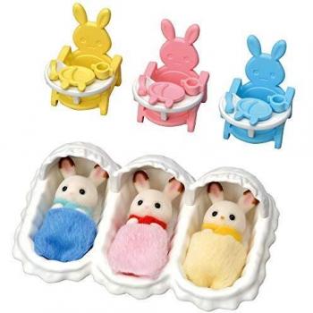 Triplés Lapin en Chocolat avec Accessoires