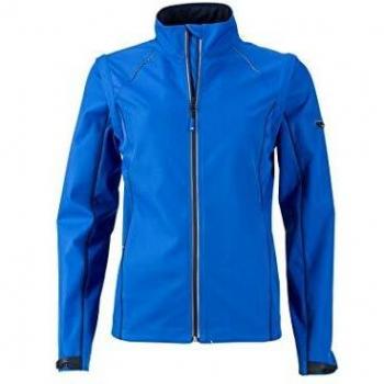 James & Nicholson Women’s Nautic‑Blue Softshell with Removable Zipper (XL)
