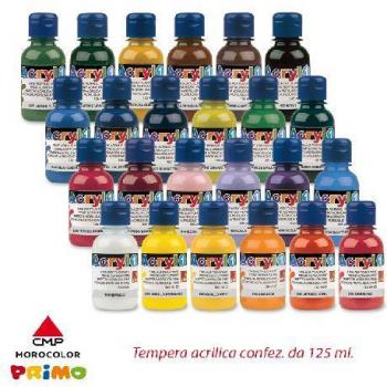 Colore acrilico Primo in bottiglia PET con tappo dosatore 125 ml bordeaux