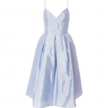 Light Blue Petite Taffeta Midi Dress – Size 8