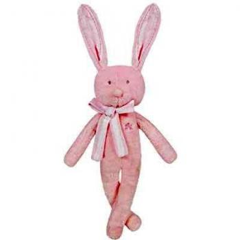 Peluche rose Augustin le lapin