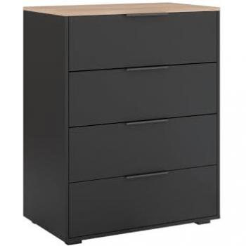 Betti Sideboard Anthracite, dimensions 80 × 101,9 cm, 4 tiroirs