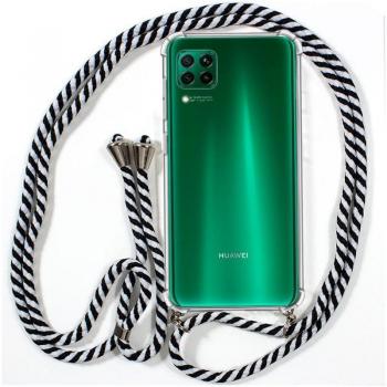 Capa elegante con cordón blanco y negro para Huawei P40 Lite