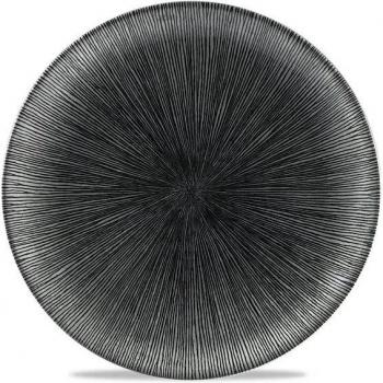 Churchill Agano Black Flache Coup Teller – 28,8 cm, 12‑er Set