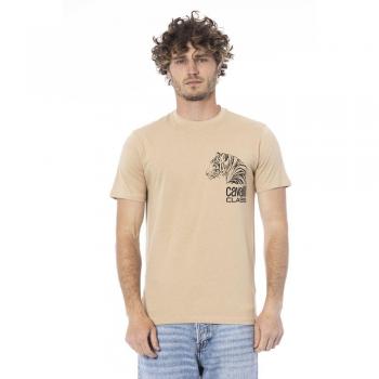 Cavalli Class Men's Beige Round Neck Tee