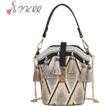 S.IKRR Women's Tassel Shoulder Bag