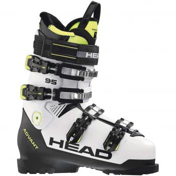 Head Herren Advant Edge 95 Snowboots, 280mm, Weiß/Schwarz mit Gelbdetails
