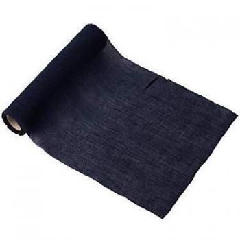 Chemin de Table Mousseline 28 cm Bleu Marine