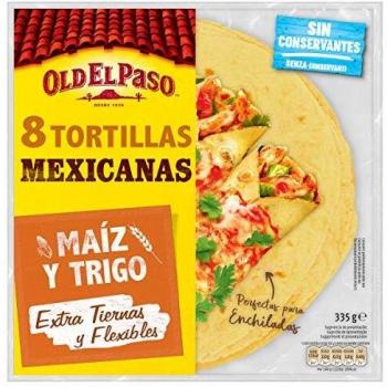 Tortillas Old El Paso de Maíz y Trigo, 335g x 8