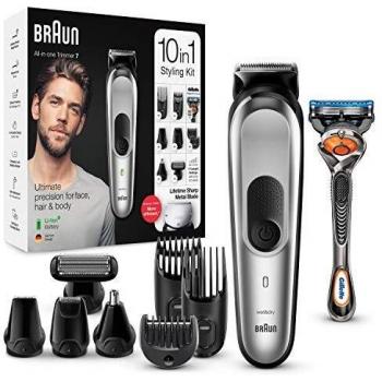 Braun Recortadora MGK7220 10 en 1 set de Depilación Corporal y Cortapelos Hombre