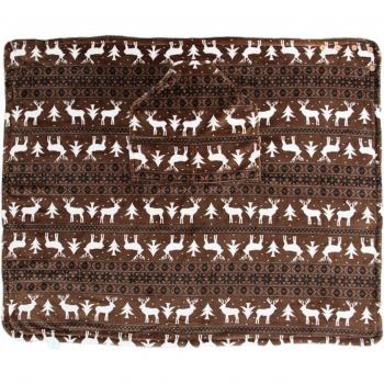 Couverture de tapis pour fauteuil roulant en cachemire, double face, avec poches, antidérapante et lavable en machine