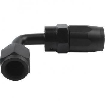 90-Degree AN6 Swivel Hose End in Black for Braided Nylon