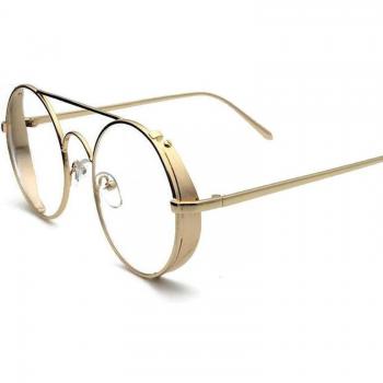 Ralferty Gold Eyewear Frame with Chain for Women