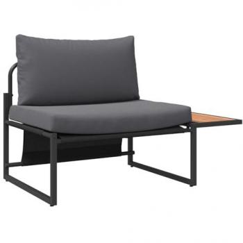 Set di divani da esterno 2 pezzi con cuscini grigi