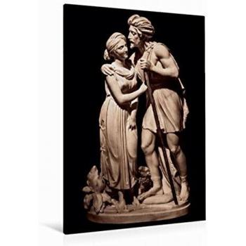 Wandbild aus dem Kalender-Meisterwerk „Jacob & Rahel am Brunnen“ – Textil-Leinwand 80 × 120 cm