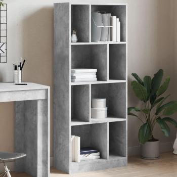 Bookcase 57x28.5x141 cm Concrete Grey vidaXL Engineered Wood