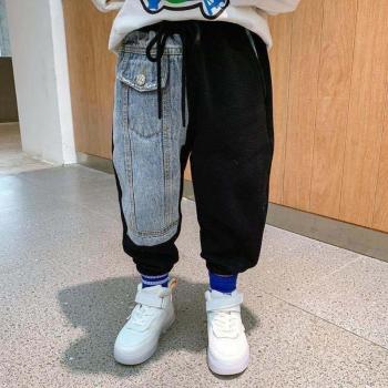 Children's Korean Nine-Point Denim Pants