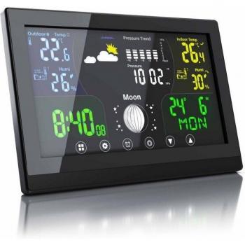 BEARWARE Outdoor‑Wetterstation – LCD-Farben, Luftdruck‑Sensor mit Höhenkorrektur