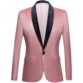 Abrigo de Tuxedo para Hombre en Terciopelo