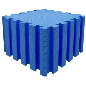 Mocosy 1x1 Puzzle‑Mat Floor Protector, Blue (18 Pack)
