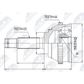 NTY NPZ-HY-545 Kit de Joints pour Arbre de Transmission