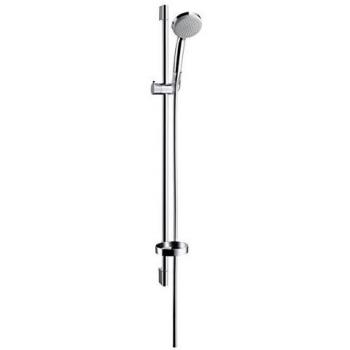 Hansgrohe Croma 100 Vario Hand Shower Set with 90cm Unica'C Shower Rail and Casetta'E Soap Dish, Chrome (27771000)