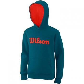 Wilson Script Sudadera Niño Azul Diseñada para Niños Talle M
