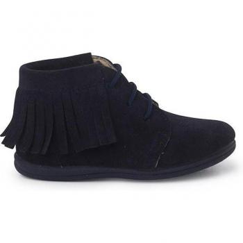 Chaussures Enfant Bleu à Lacets Frangées