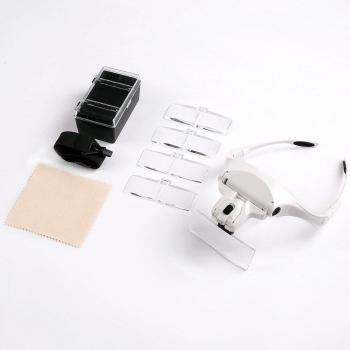 LED Magnifying Glasses with Adjustable Lenses 1.0X/1.5X/2.0X/2.5X/3.5X