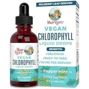 Veganistische Chlorofyl Poeder MaryRuth Organics – Pepermunt, 50 mg – 60 ml
