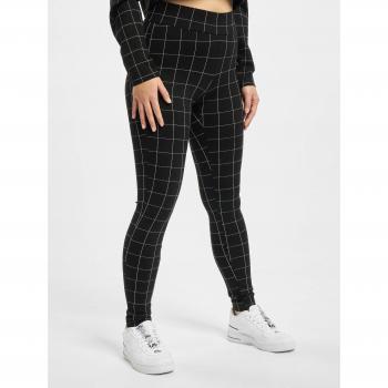 Urban Classics Ladies Check High Waist Leggings schwarz/weiß