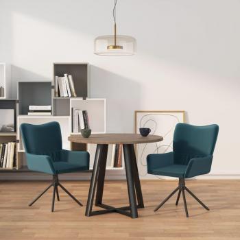 VidaXL Aksoma Blue Spin‑Table Chairs, 2 Pack