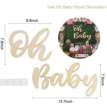 Étiquette Bois Baby Girl – Accèsoires de Fête