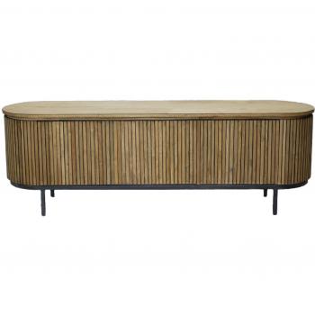 Estantería TV 170 cm con dos puertas de madera maciza