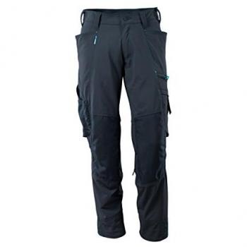 Mascot Advanced Knee Pad Pocket Trousers, Stretch Fabric, Size 76C47, Dark Navy/Black