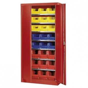 Armario-almacén Mauser 730261 con 32 cajas de almacenamiento