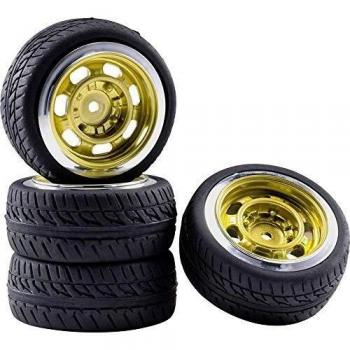 Reely 1:10 Straßenmodell Kompletträder Racing Retro Gold