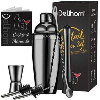 Stainless Steel Cocktail Set – Black Edition