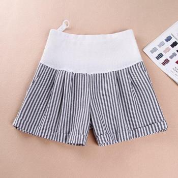 Shorts maternité coton étendu, coupe décontractée, ajustement ventre