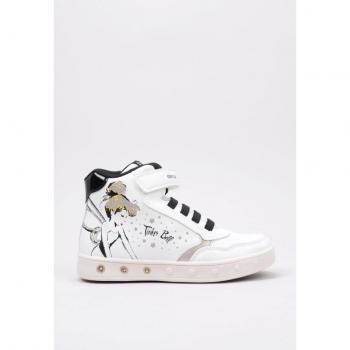 Geox J SKYLIN GIRL F Zapatilla Deportiva Blanco