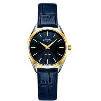 Rotary LS08011/05 Ultra Slim Navy Leather Timepiece