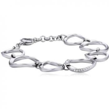 Bracciale FOSSIL in acciaio con cristalli per donna JF01145040