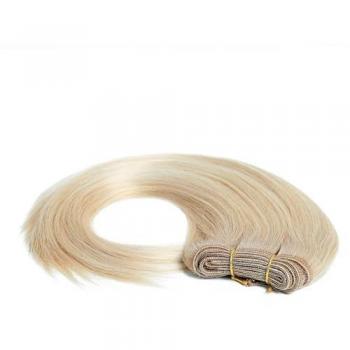 Hair2heart Echthaar Tresse 60cm #10/1 Hell-Lichtblond