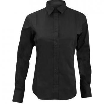 Kustom Kit Damenbluse Langarm 10 UK schwarz