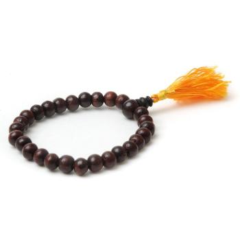 Rosengold‑Mala aus Rosenholz