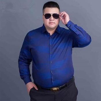 Camisa casual masculina a rayas gran tamaño