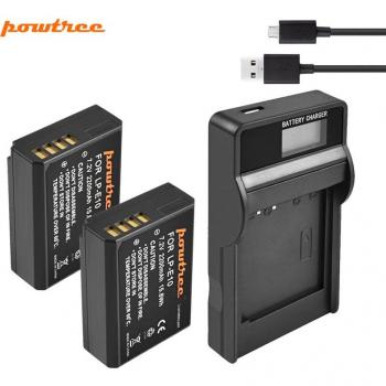 Pack batterie LP-E10 et chargeur LCD USB pour Canon EOS 1100D 1200D 1300D Rebel T3 T5 T6 KISS X50 X70