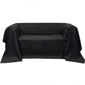 Anthracite Micro-suede Couch Slipcover 210 x 280 cm