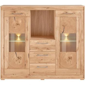 VOGL Highboard aus massiver Wildeiche, 154 cm